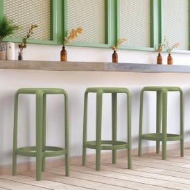Tom Olive Green Bar Stool 65cm