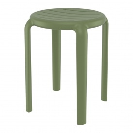 Tom Olive Green Low Stool 45cm