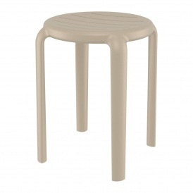 Tom Taupe Low Stool 45cm