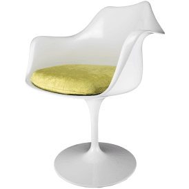 White and Luxurious Green Chelsea Armchair