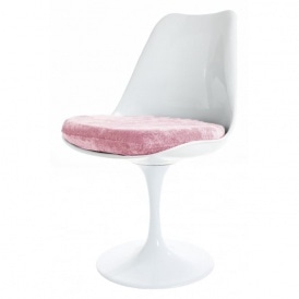 White and Luxurious Light Pink Chelsea Side Chair